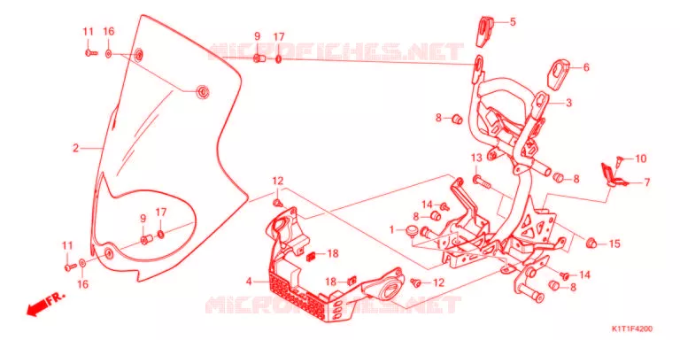 WINDSCREEN  Honda MOTO 250 CRF 2022  CRF250LRAM