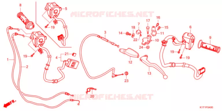 HANDLE LEVER/SWITCH/CABLE  Honda MOTO 250 CRF 2021  CRF250LRDM