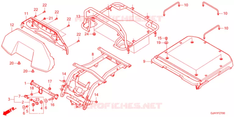 LUGGAGE RACK Honda SCOOTER electric GYRO 2021  EVG2M