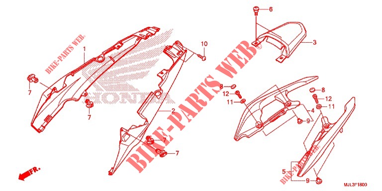 SIDE COVERS for Honda NC 750 X ABS DCT 2014