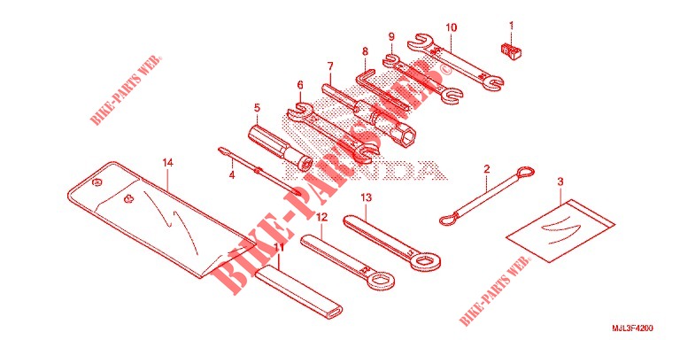 TOOL   for Honda NC 750 X ABS DCT 2014