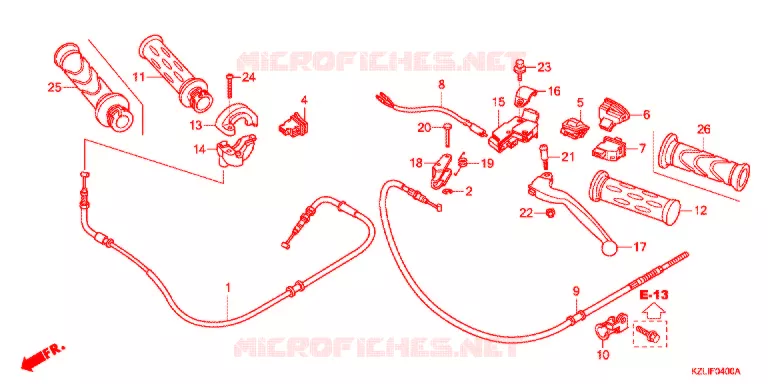 HANDLE LEVER/SWITCH/CABLE  Honda SCOOTER 110 SPACY 2018  NSC110CC