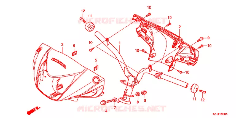 HANDLE PIPE/HANDLE COVER  Honda SCOOTER 110 SPACY 2017  NSC110CC
