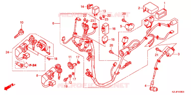 WIRE HARNESS  (NSC110C/S) Honda SCOOTER 110 SPACY 2017  NSC110CC