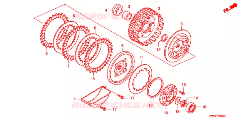 CLUTCH  Honda MOTO 110 WAVE 2011  AFP110CSA