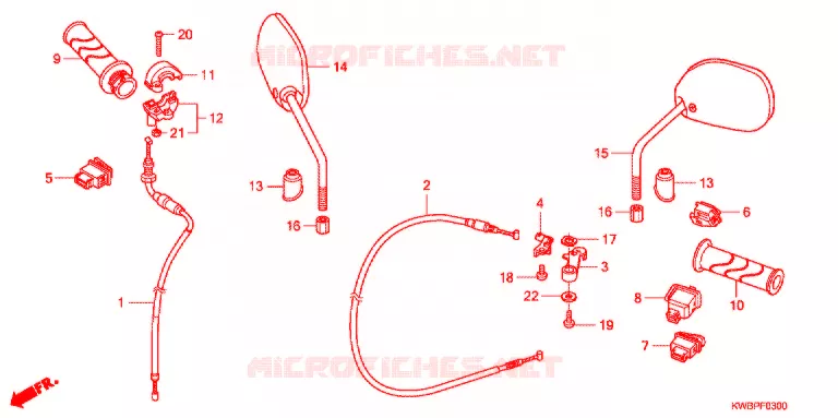 SWITCH/CABLE  Honda MOTO 110 WAVE 2014  AFP110CSD
