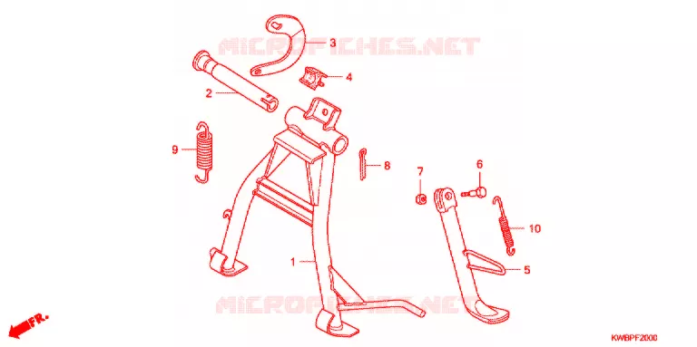 STAND  Honda MOTO 110 WAVE 2012  AFP110SA
