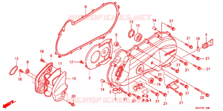 LEFT CRANKCASE COVER  Honda SCOOTER 110 BEAT 2014  ACC110CSC
