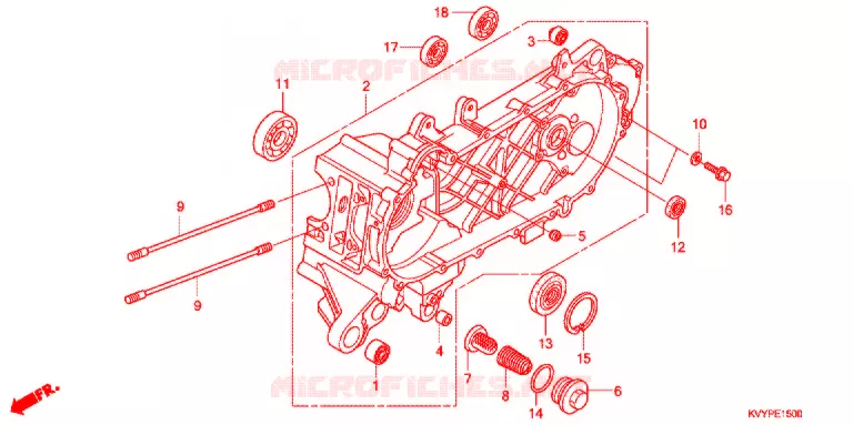 LEFT CRANKCASE  Honda SCOOTER 110 BEAT 2014  ACC110CSC