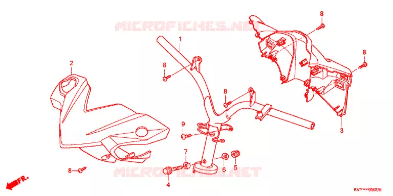 STEERING HANDLE/HANDLE CO VER  Honda SCOOTER 110 BEAT 2012  ACC110CSC