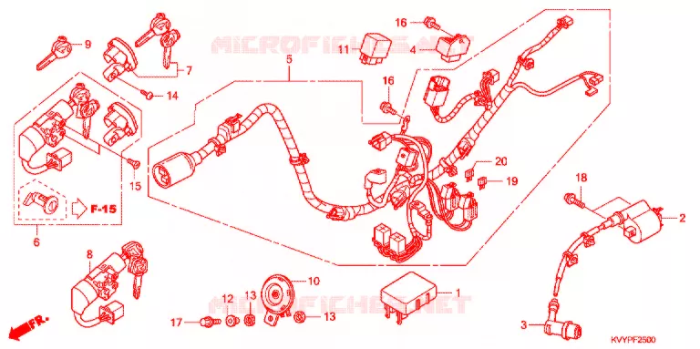 WIRE HARNESS   Honda SCOOTER 110 BEAT 2014  ACC110CSC