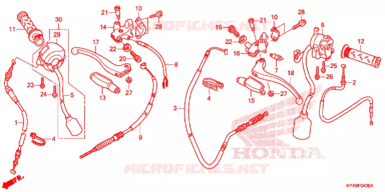 HANDLE LEVER/SWITCH/CABLE  Honda MOTO 150 TMX 2014  GL150D