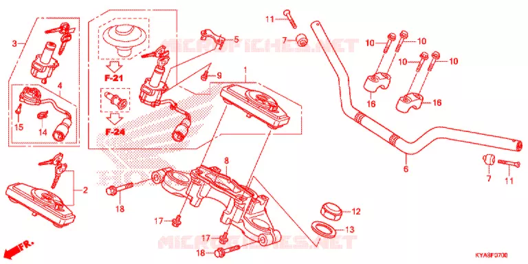 HANDLE PIPE/TOP BRIDGE   Honda MOTO 150 TMX 2012  GL150D