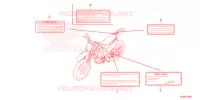 CAUTION LABEL for Honda CRF 125 F BIG WHEELS 2022