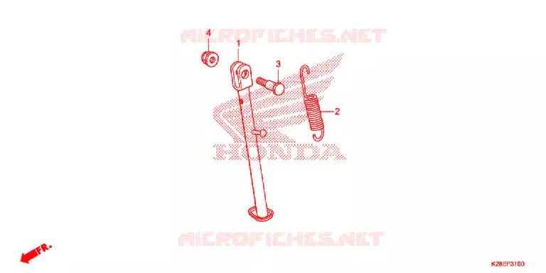 SIDE STAND Honda MOTO 125 CRF 2022  CRF125FN