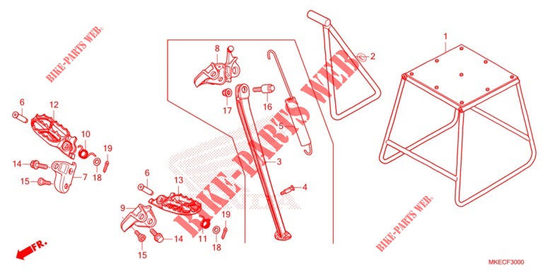 STEP/STAND for Honda CRF 450 R 2022
