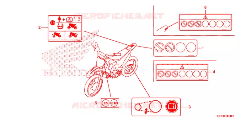 CAUTION LABEL  (ED,U) Honda MOTO 110 CRF 2021  CRF110FM