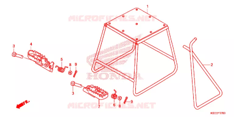 STAND - FOOT REST Honda MOTO 150 CRF 2021  CRF150RBM