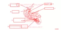 CAUTION LABEL for Honda C 100 BIZ PARTIDA ELETRICA 2015