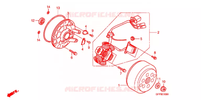 ALTERNATOR Honda MOTO 100 POP 2013  RF100D