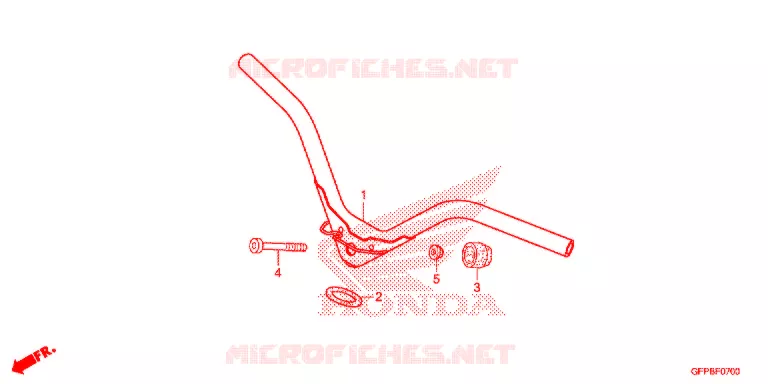 HANDLEBAR Honda MOTO 100 POP 2015  RF100F