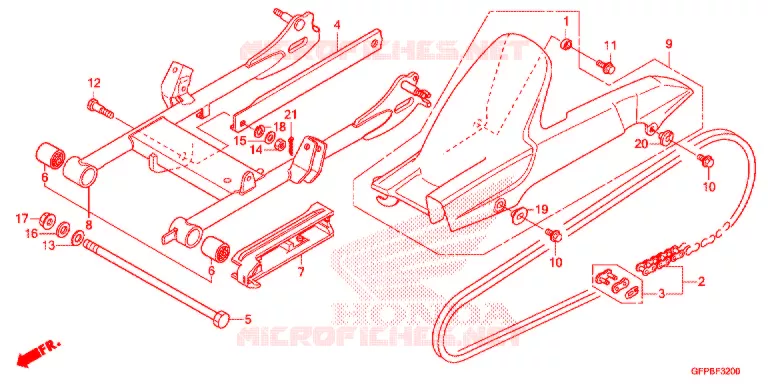 SWING ARM Honda MOTO 100 POP 2015  RF100F