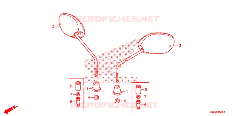 MIRROR Honda MOTO 110 POP 2017  RF110G