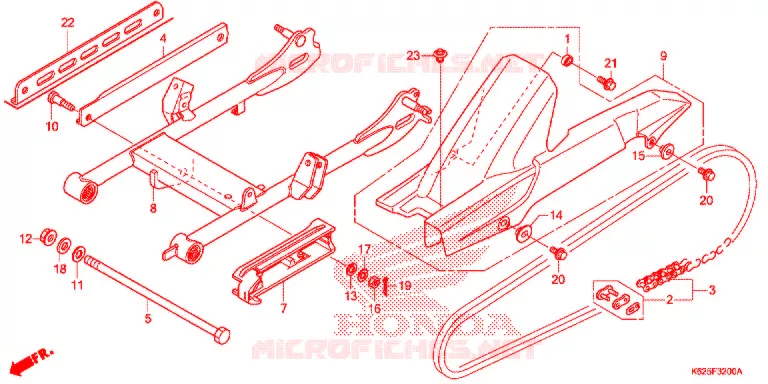 SWING ARM Honda MOTO 110 POP 2016  RF110G
