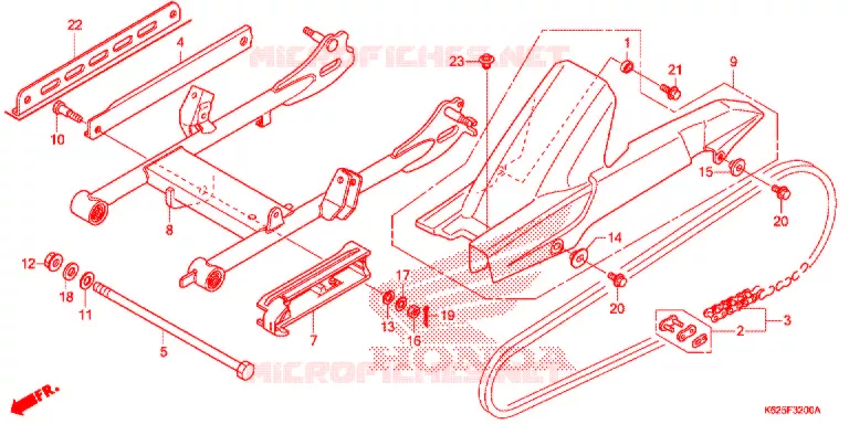 SWING ARM Honda MOTO 110 POP 2019  RF110K