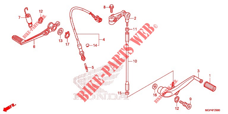 PEDAL for Honda CBR 1000 RR FIREBLADE 2012
