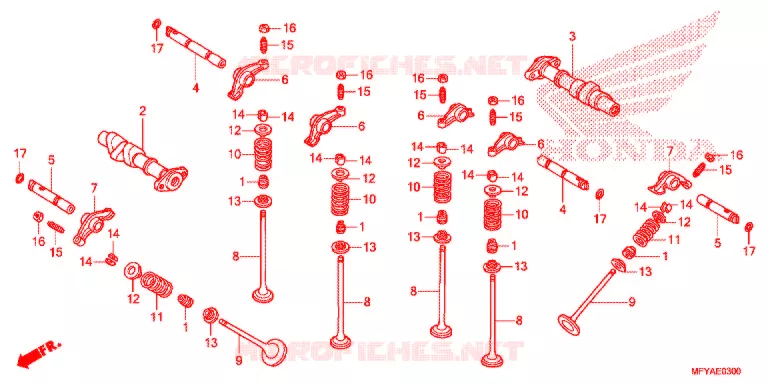 CAMSHAFT - VALVE Honda MOTO 1300 VT 2012  VT1300CSAC