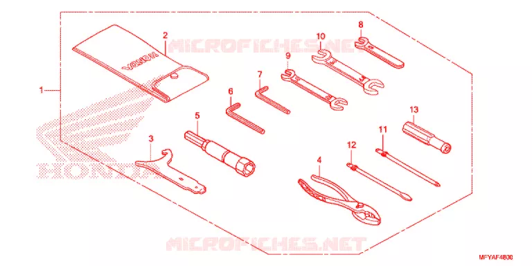 TOOL Honda MOTO 1300 VT 2012  VT1300CSAC