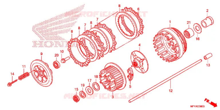 CLUTCH Honda MOTO 1300 VT 2012  VT1300CSC