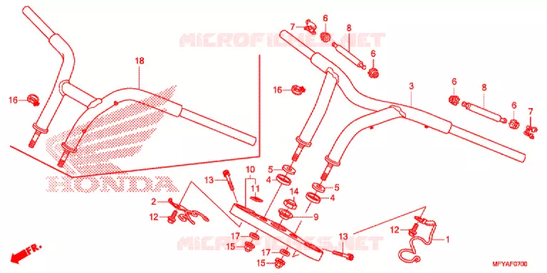 HANDLEBAR Honda MOTO 1300 VT 2012  VT1300CSC