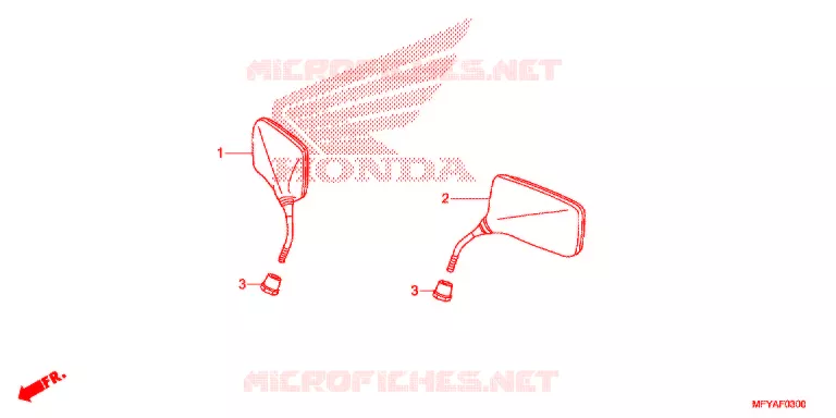 MIRROR Honda MOTO 1300 VT 2012  VT1300CSC