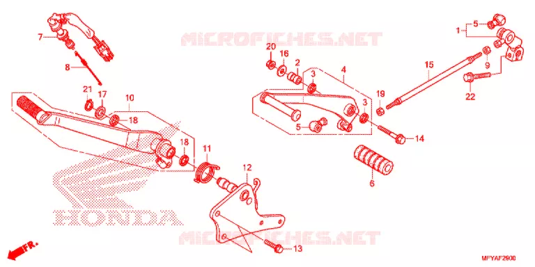 PEDAL  (VT1300CR/CRA,VT1300CS/CSA) Honda MOTO 1300 VT 2012  VT1300CSC