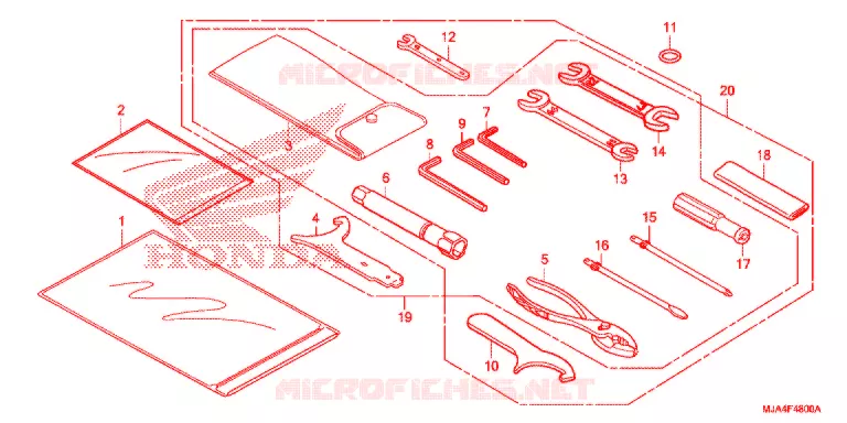 TOOL Honda MOTO 750 SHADOW 2012  VT750C2FC