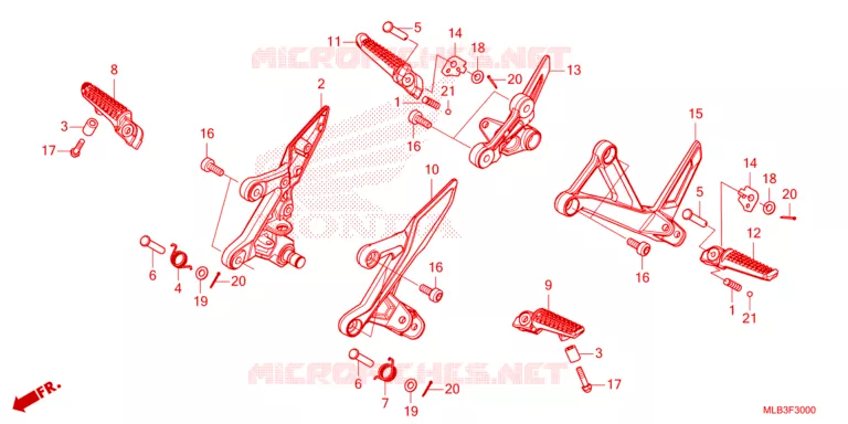 FOOTREST Honda MOTO 750 HORNET 2024  CB750AP