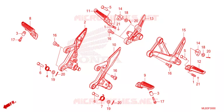 FOOTREST Honda MOTO 750 HORNET 2024  CB750AP