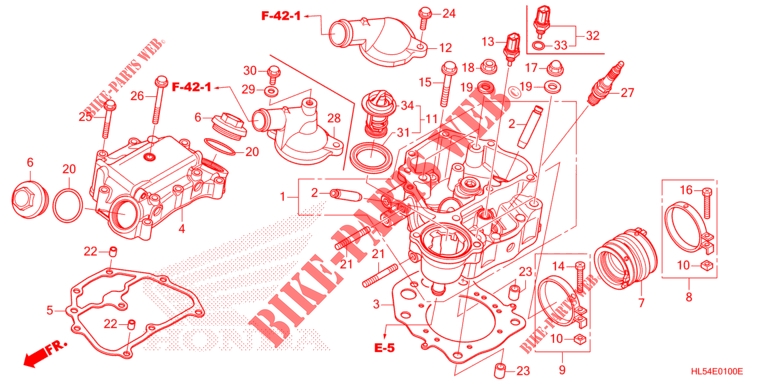 CYLINDER/CYLINDER HEAD for Honda PIONEER 520 M2 2021