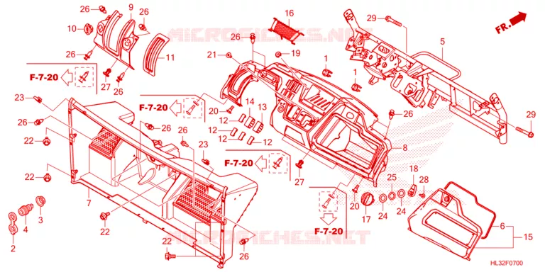 DASHBOARD Honda ATV 700 PIONEER 2023  SXS700M2DP