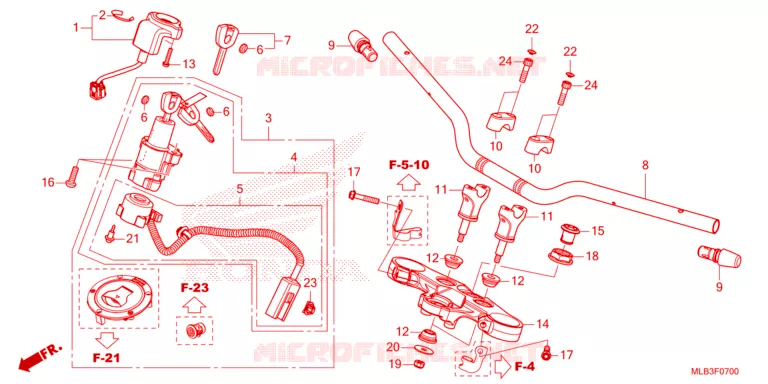 HANDLEBAR Honda MOTO 750 HORNET 2023  CB750AP