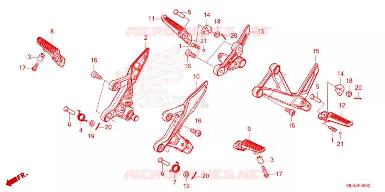 FOOTREST Honda MOTO 750 HORNET 2023  CB750AP