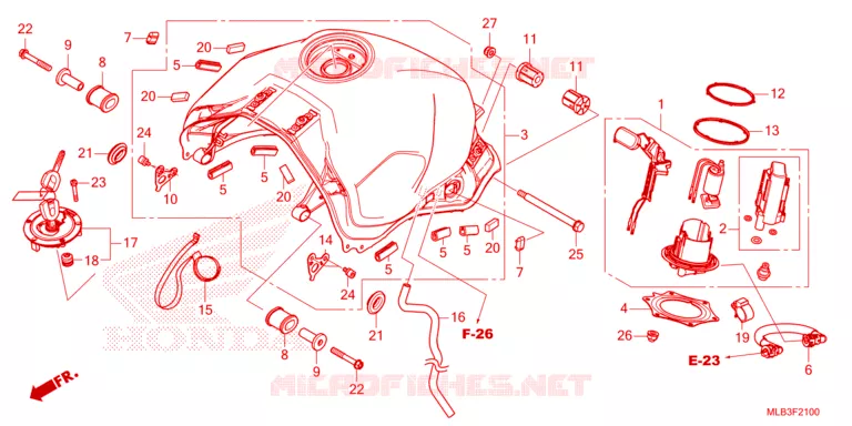 FUEL PUMP Honda MOTO 750 HORNET 2023  CB750AP