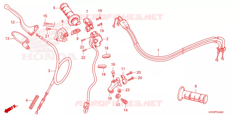 LEVER - SWITCH - CABLE Honda MOTO 110 CRF 2023  CRF110FP