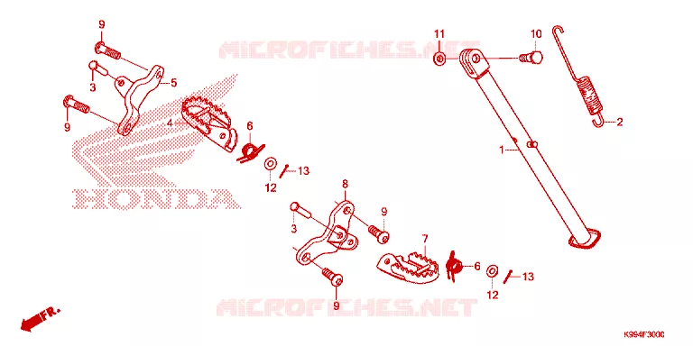 FOOT REST - STAND Honda MOTO 250 CRF 2023  CRF250FP