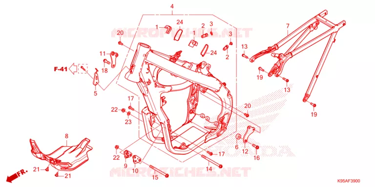 FRAME Honda MOTO 250 CRF 2023  CRF250RXP