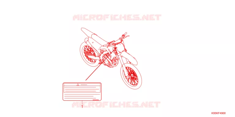 CAUTION LABEL Honda MOTO 250 CRF 2023  CRF250RXP