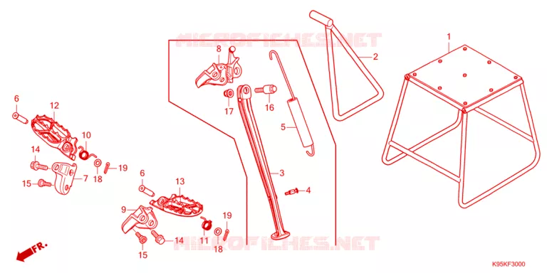 FOOT REST - STAND Honda MOTO 250 CRF 2023  CRF250RXP