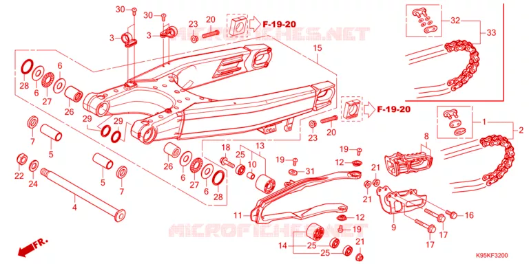 SWINGARM  Honda MOTO 250 CRF 2023  CRF250RXP